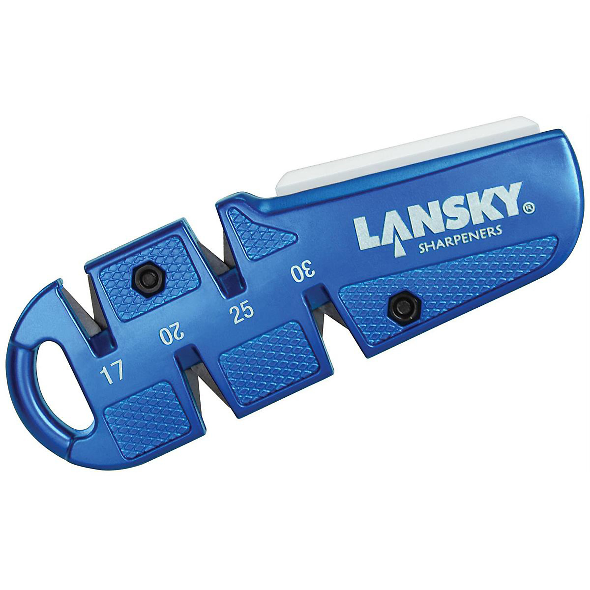Lansky Sharpeners Quick Sharpening System — 4 Sharpening Angles, Carbide Slots, Ceramic Benchstone, Model# LANQSHARP